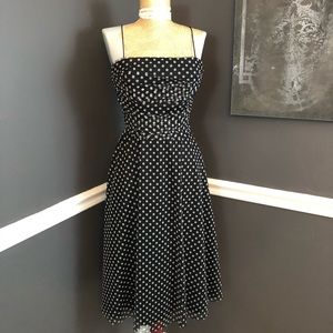Sz 6 Black and White Polkadot Dress vintage tulle classy